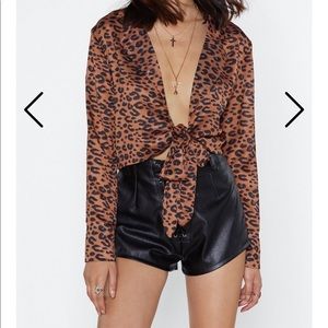 Cheetah Long-Sleeve Crop Top 🐆